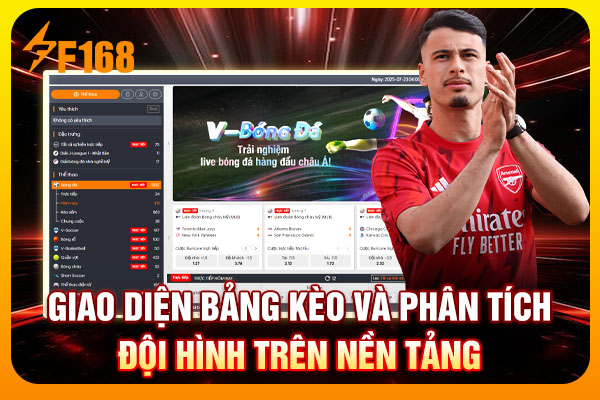 Giao diện bảng kèo và phân tích đội hình trên nền tảng Giao diện bảng kèo và phân tích đội hình trên nền tảng